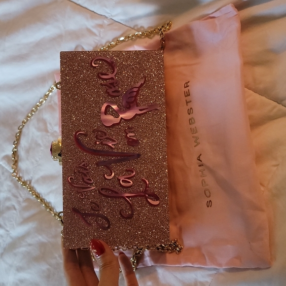 Sophia Webster acrylic clutch/purse pink - Picture 3 of 11